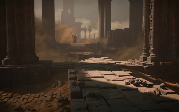 fantasy ruin HD Desktop Wallpaper | Background Image