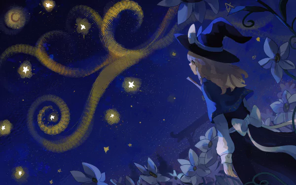 Marisa Kirisame Anime Touhou HD Desktop Wallpaper | Background Image
