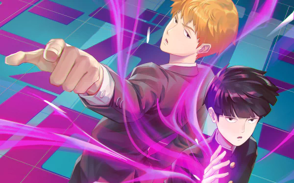 Arataka Reigen Shigeo Kageyama Anime Mob Psycho 100 HD Desktop Wallpaper | Background Image