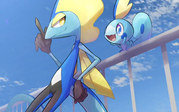 Sobble (Pokémon) Inteleon (Pokémon) video game Pokémon: Sword and Shield HD Desktop Wallpaper | Background Image