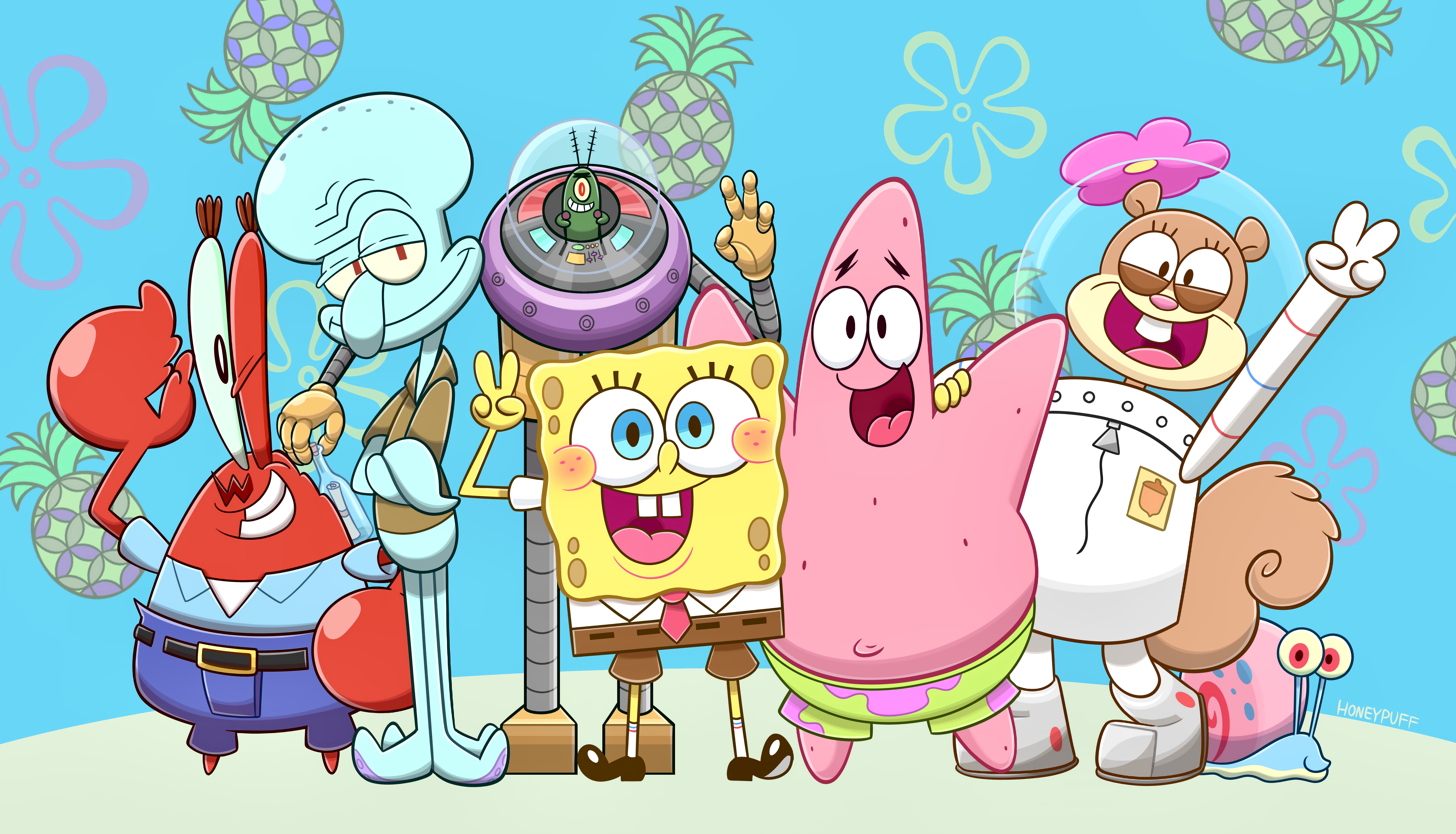 Bob Esponja, Casa do bob esponja, Wallpaper de desenhos animados, Plano de  fu…