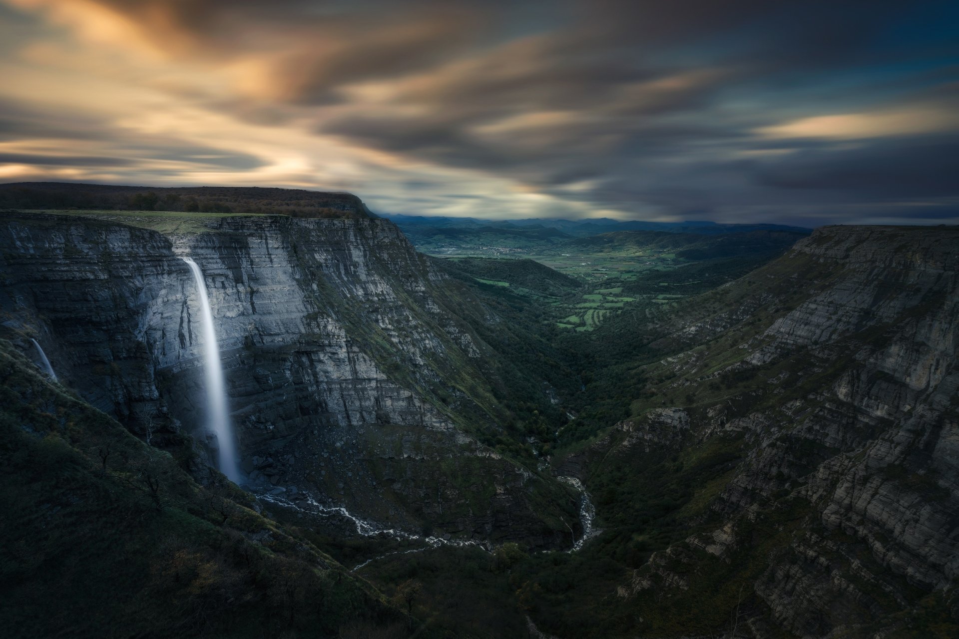 Download Valley Nature Waterfall HD Wallpaper | 2500x1667 | Wallpaper Abyss