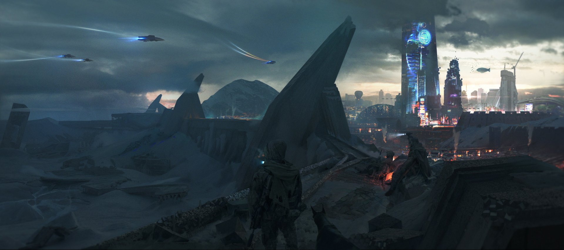 Download Sci Fi City Sci Fi City HD Wallpaper by Catan