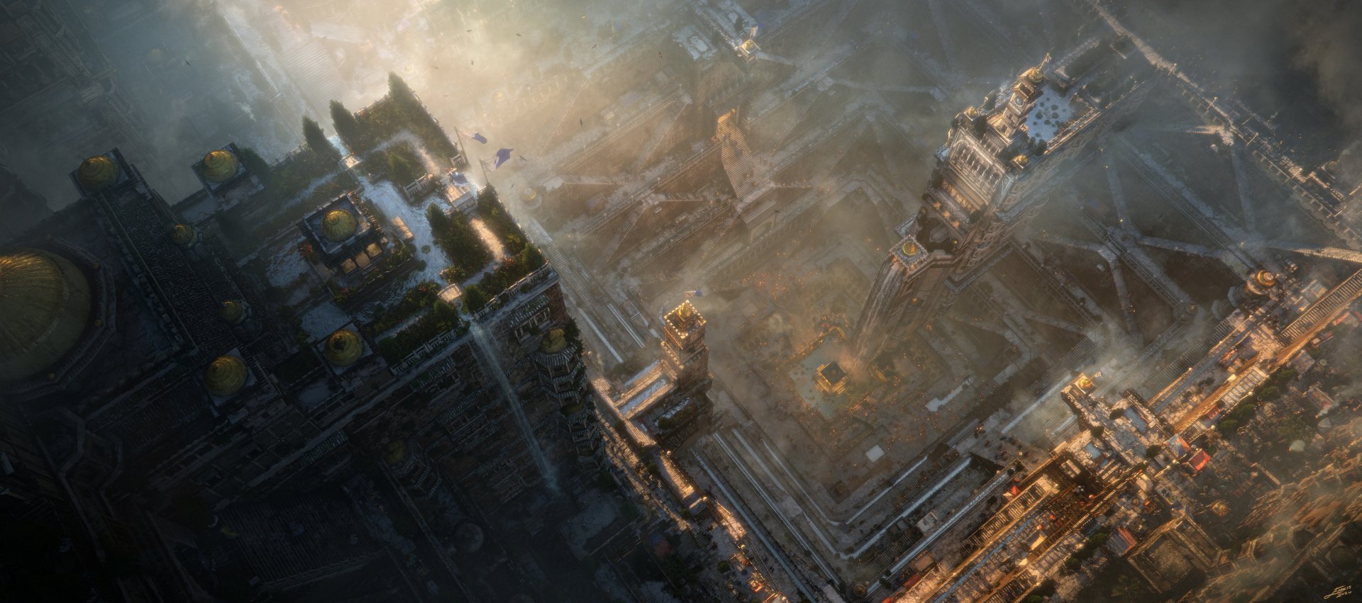 Download Fantasy Building HD Wallpaper by Emilis Baltrusaitis