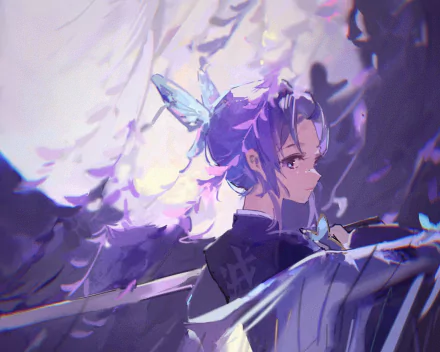 Shinobu Kochou Anime Demon Slayer: Kimetsu no Yaiba HD Desktop Wallpaper | Background Image
