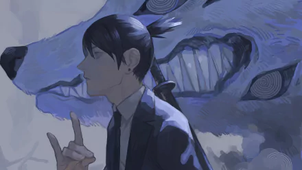 Fox Devil (Chainsaw Man) Aki Hayakawa Anime Chainsaw Man HD Desktop Wallpaper | Background Image