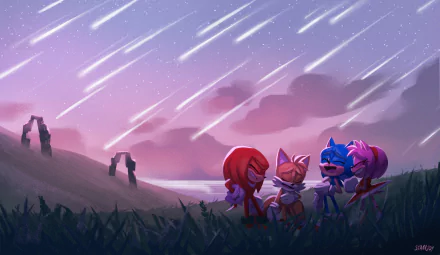 Amy Rose Sonic the Hedgehog Miles 'Tails' Prower Knuckles the Echidna video game Sonic Frontiers HD Desktop Wallpaper | Background Image
