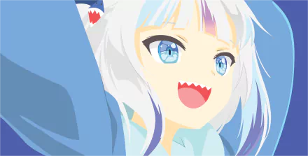 hololive Gawr Gura Anime Virtual Youtuber HD Desktop Wallpaper | Background Image