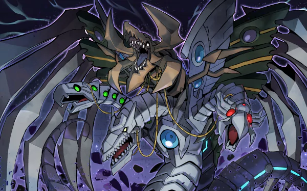 Cyberdark End Dragon Anime Yu-Gi-Oh! GX HD Desktop Wallpaper | Background Image