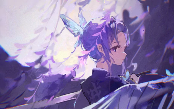 Shinobu Kochou Anime Demon Slayer: Kimetsu no Yaiba HD Desktop Wallpaper | Background Image