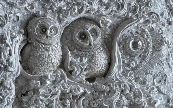 AI Art Owl HD Wallpaper | Background Image
