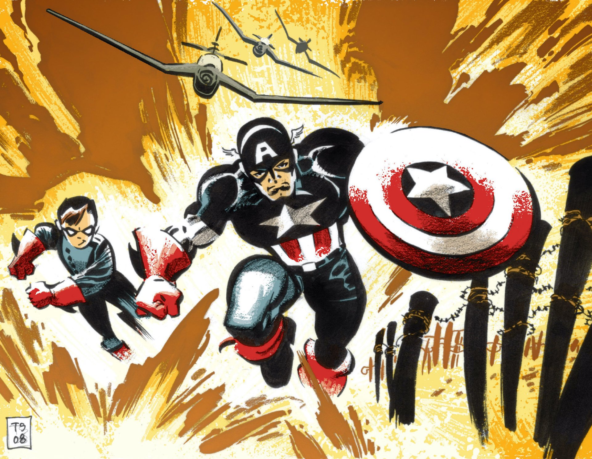 Download Comic Captain America: White HD Wallpaper by Tim Sale