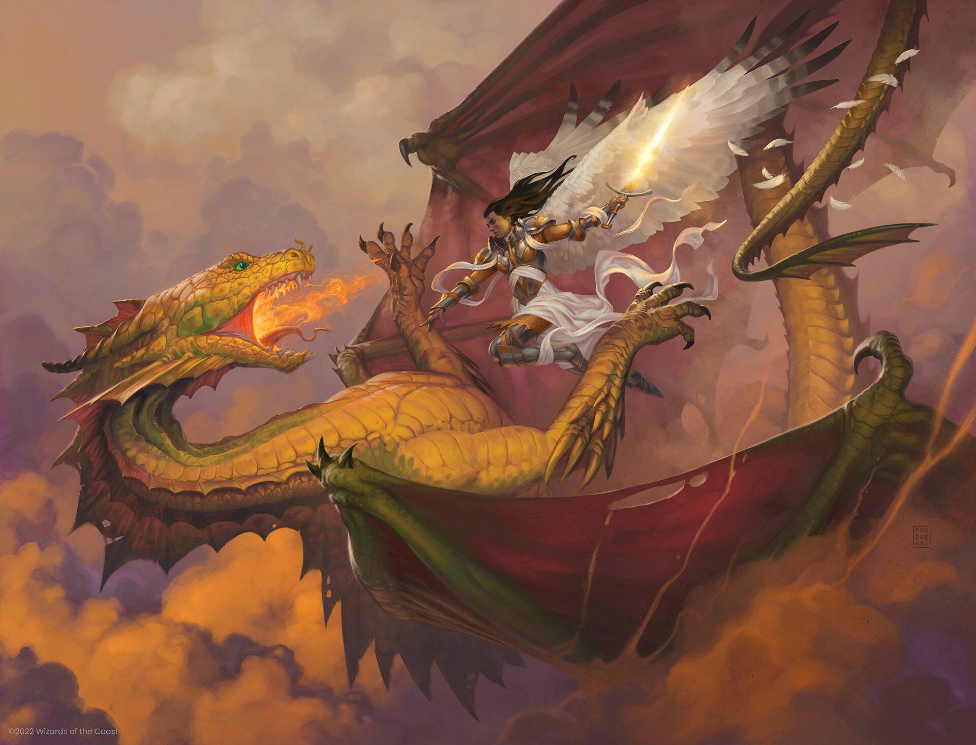 Download Dragon Man Made Magic: The Gathering HD Wallpaper by Hugh Pindur
