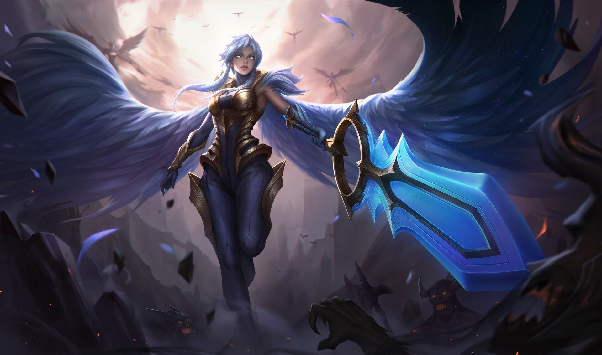 Download Fantasy Angel Warrior HD Wallpaper by Jaryn Chan