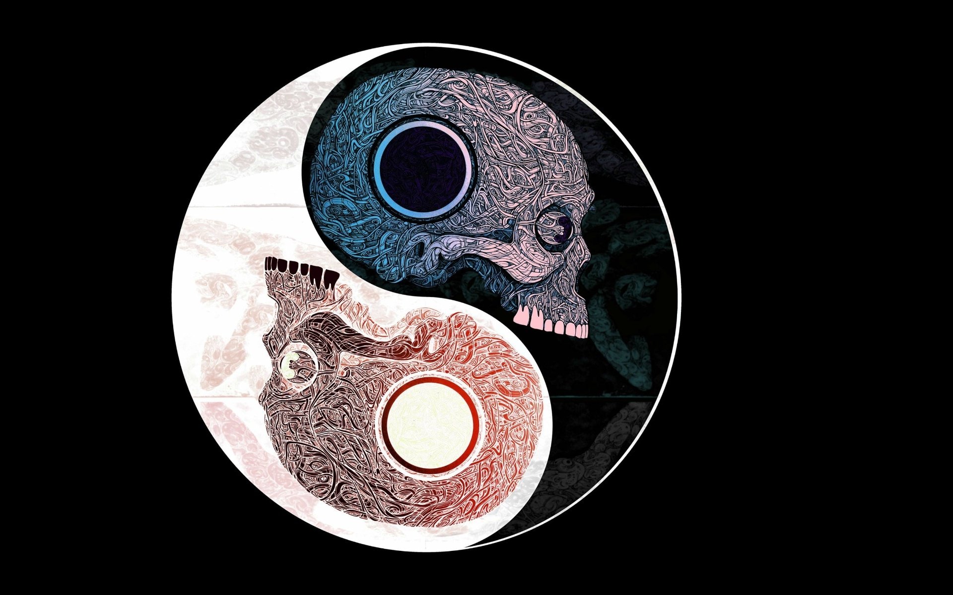 Download Yin Yang (The Expendables) Dark Skull HD Wallpaper