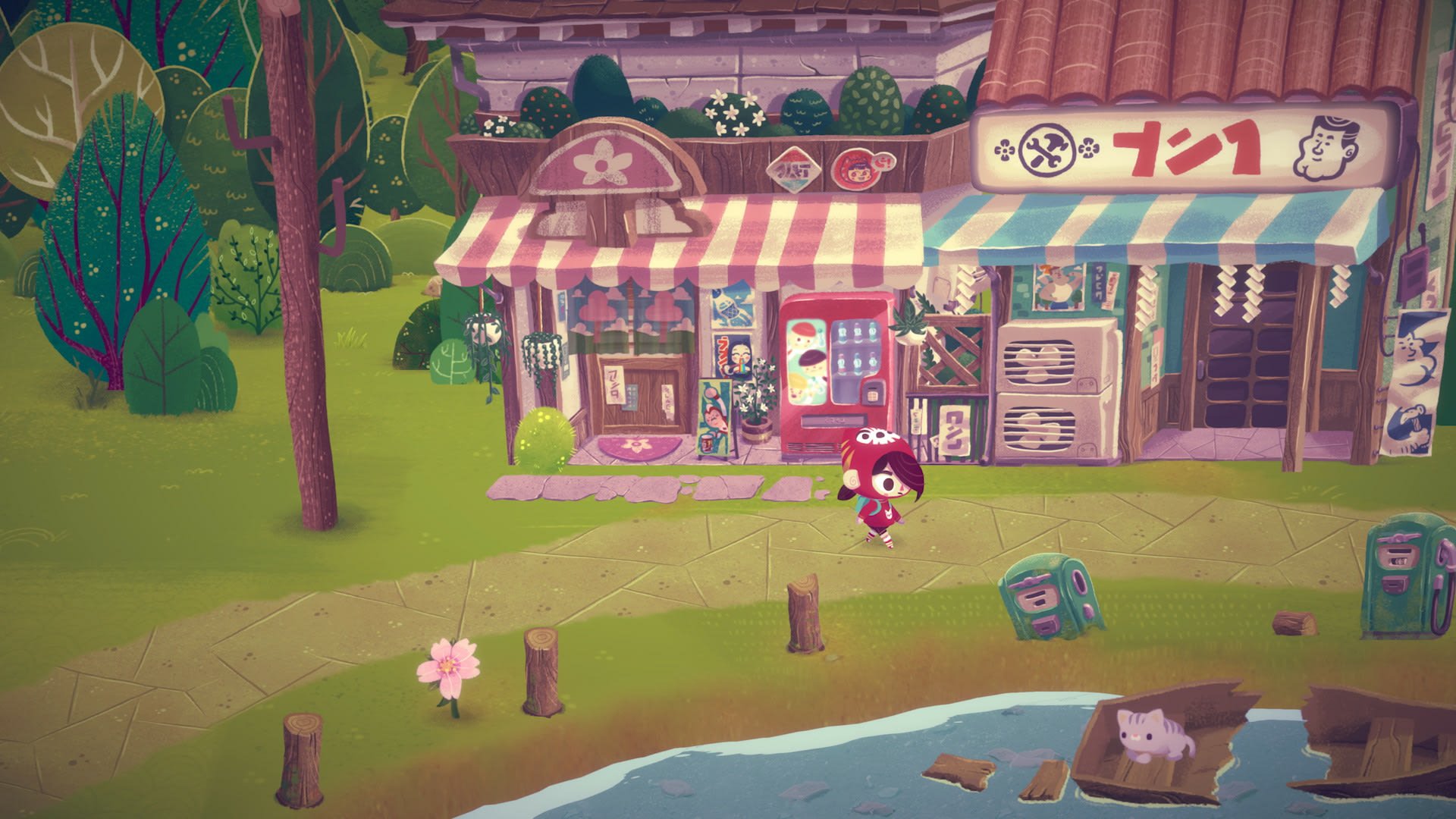Download Video Game Mineko's Night Market HD Wallpaper