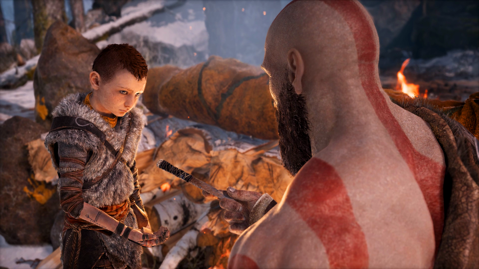 Download Atreus (God Of War) Kratos (God Of War) Video Game God Of War (2018) HD Wallpaper