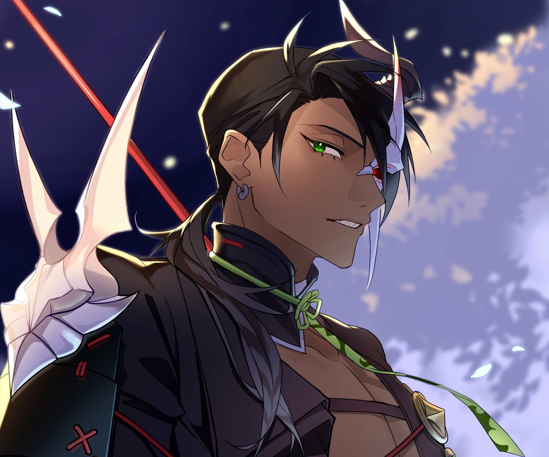 Download Holostars Aragami Ouga Anime Virtual Youtuber HD Wallpaper