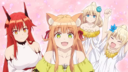 Sora (Beast Tamer) Runa (Beast Tamer) Kanade (Beast Tamer) Tania (Beast Tamer) Anime Beast Tamer HD Desktop Wallpaper | Background Image