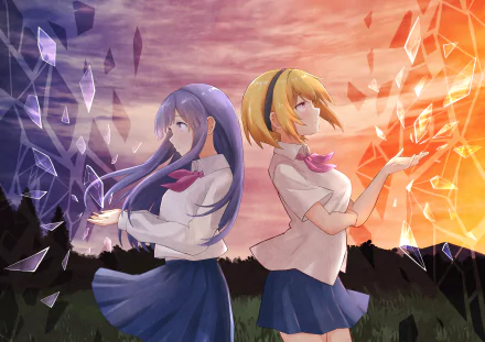 Hōjō Satoko Furude Rika Anime Higurashi When They Cry HD Desktop Wallpaper | Background Image