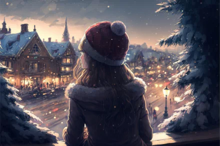 AI Art Anime girl anime girl HD Desktop Wallpaper | Background Image