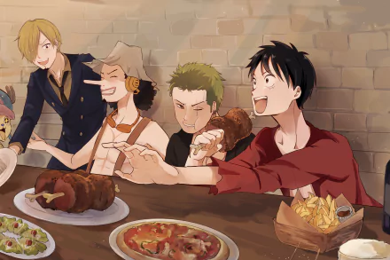 Sanji (One Piece) Usopp (One Piece) Roronoa Zoro Monkey D. Luffy Anime One Piece HD Desktop Wallpaper | Background Image