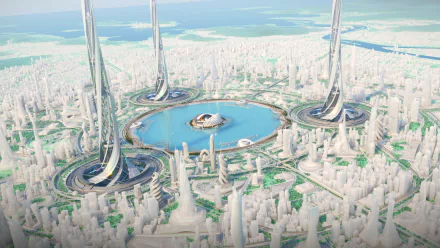 futuristic Sci Fi city sci fi city futuristic city HD Desktop Wallpaper | Background Image