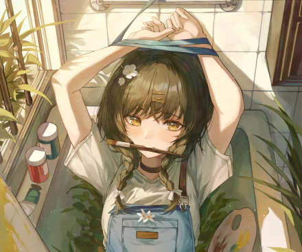 Anime girl anime girl HD Desktop Wallpaper | Background Image