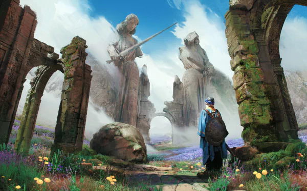 fantasy statue HD Desktop Wallpaper | Background Image