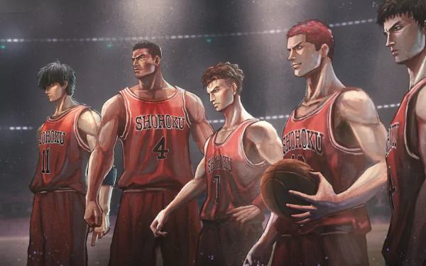 Hisashi Mitsui Hanamichi Sakuragi Miyagi Ryota Akagi Takenori Kaede Rukawa Anime Slam Dunk HD Desktop Wallpaper | Background Image