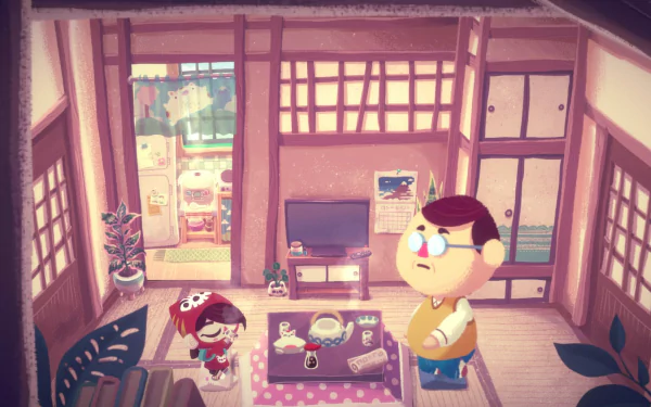 video game Mineko's Night Market HD Desktop Wallpaper | Background Image