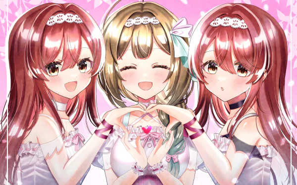 Chiyuki Kuwayama Tenka Osaki Amana Osaki Anime The iDOLM@STER: Shiny Colors HD Desktop Wallpaper | Background Image