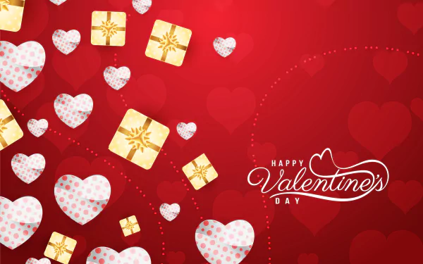 A festive Valentine's Day themed HD desktop wallpaper featuring romantic designs and vibrant colors, perfect for adding a touch of love to your screen.