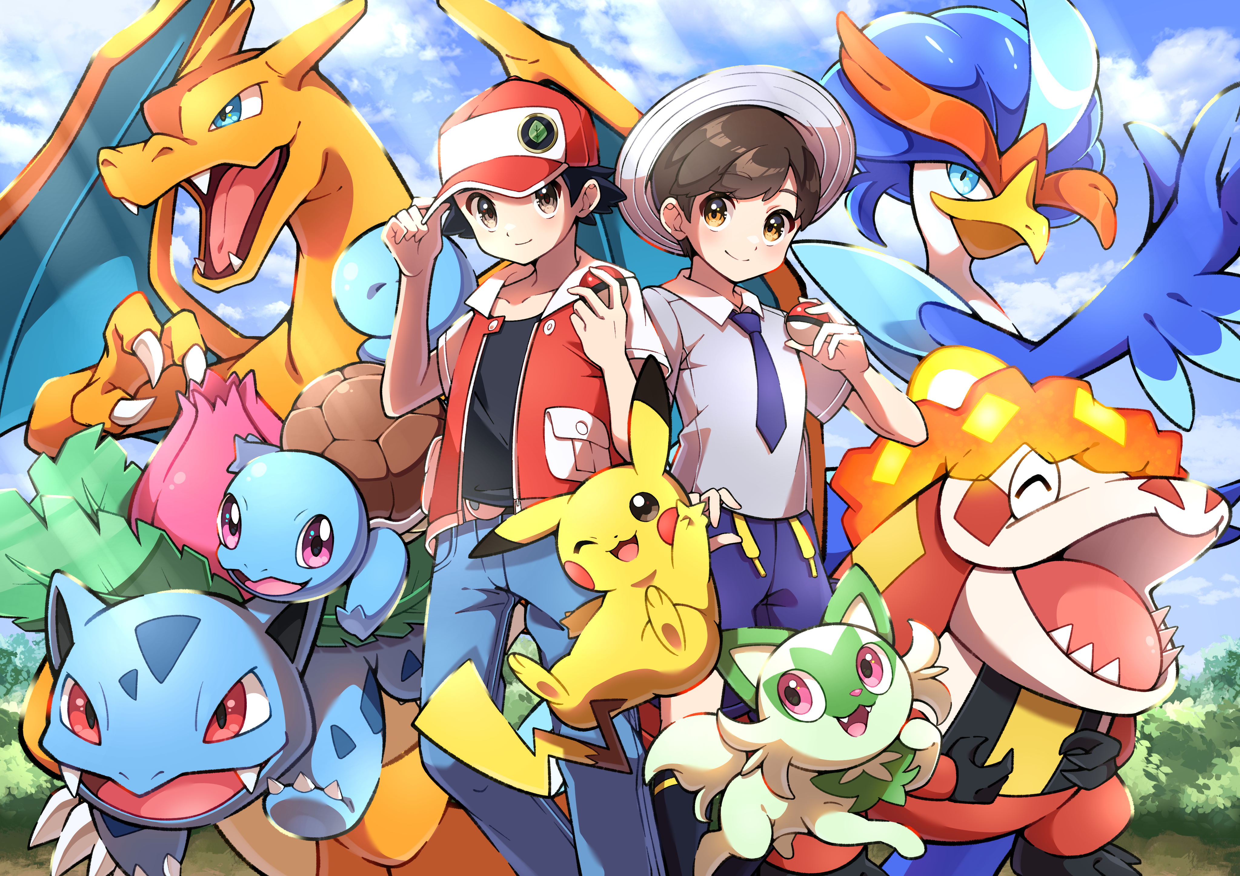 Pokemon Scarlet Violet Characters 4K Wallpaper iPhone HD Phone #5101j