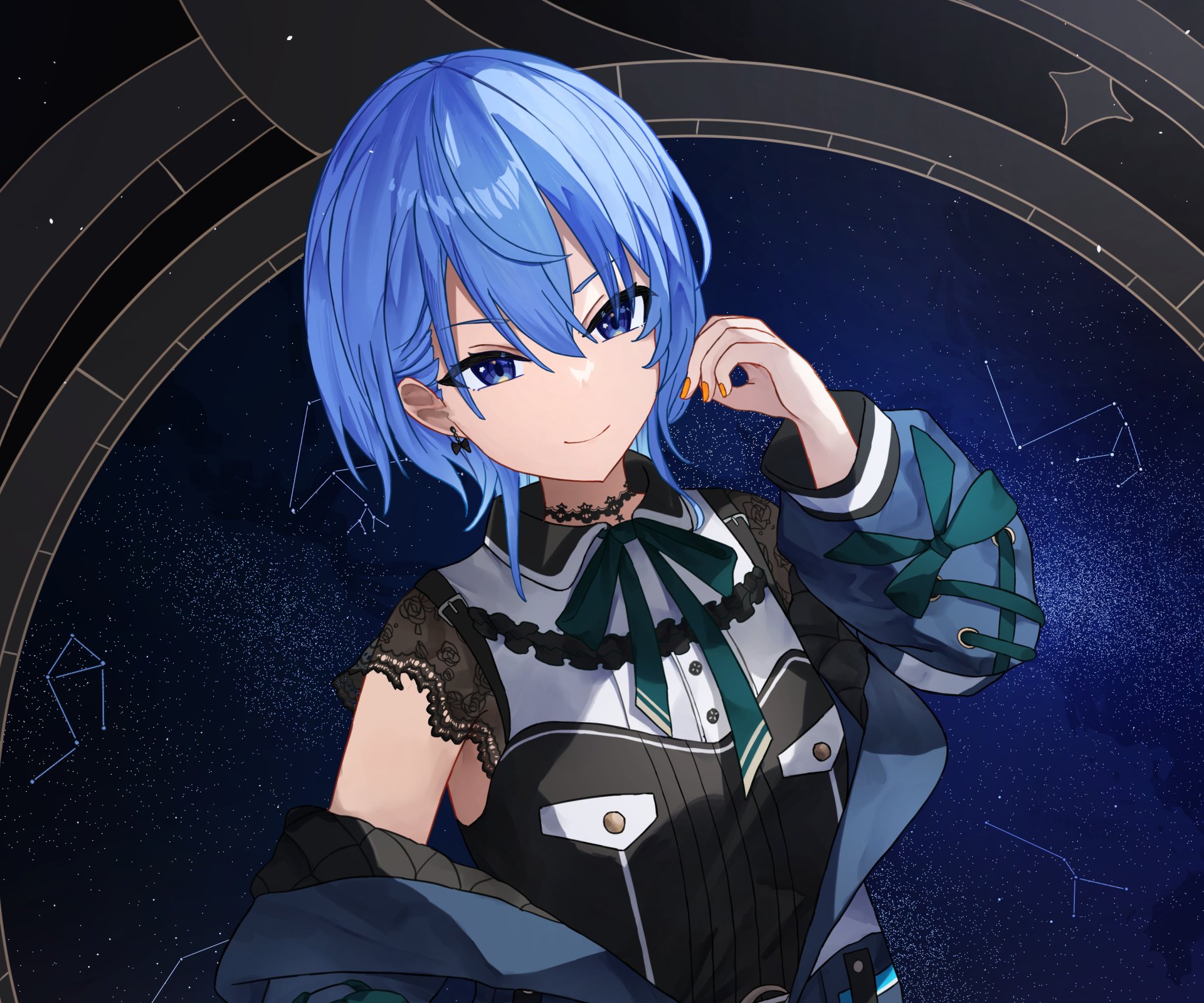 Download Hololive Hoshimachi Suisei Anime Virtual Youtuber HD Wallpaper by tomone