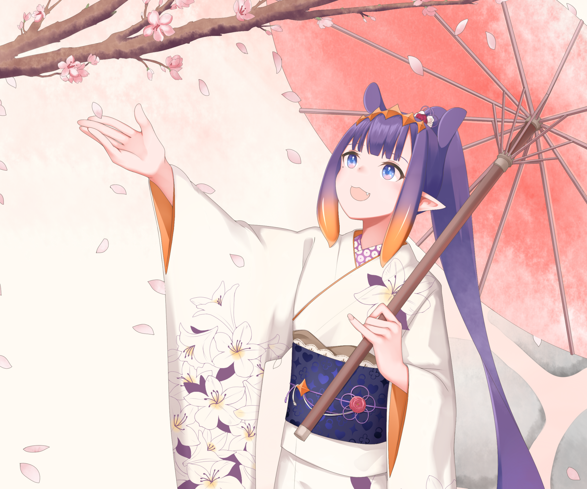 Download Hololive Ninomae Ina'nis Anime Virtual Youtuber HD Wallpaper by Duku