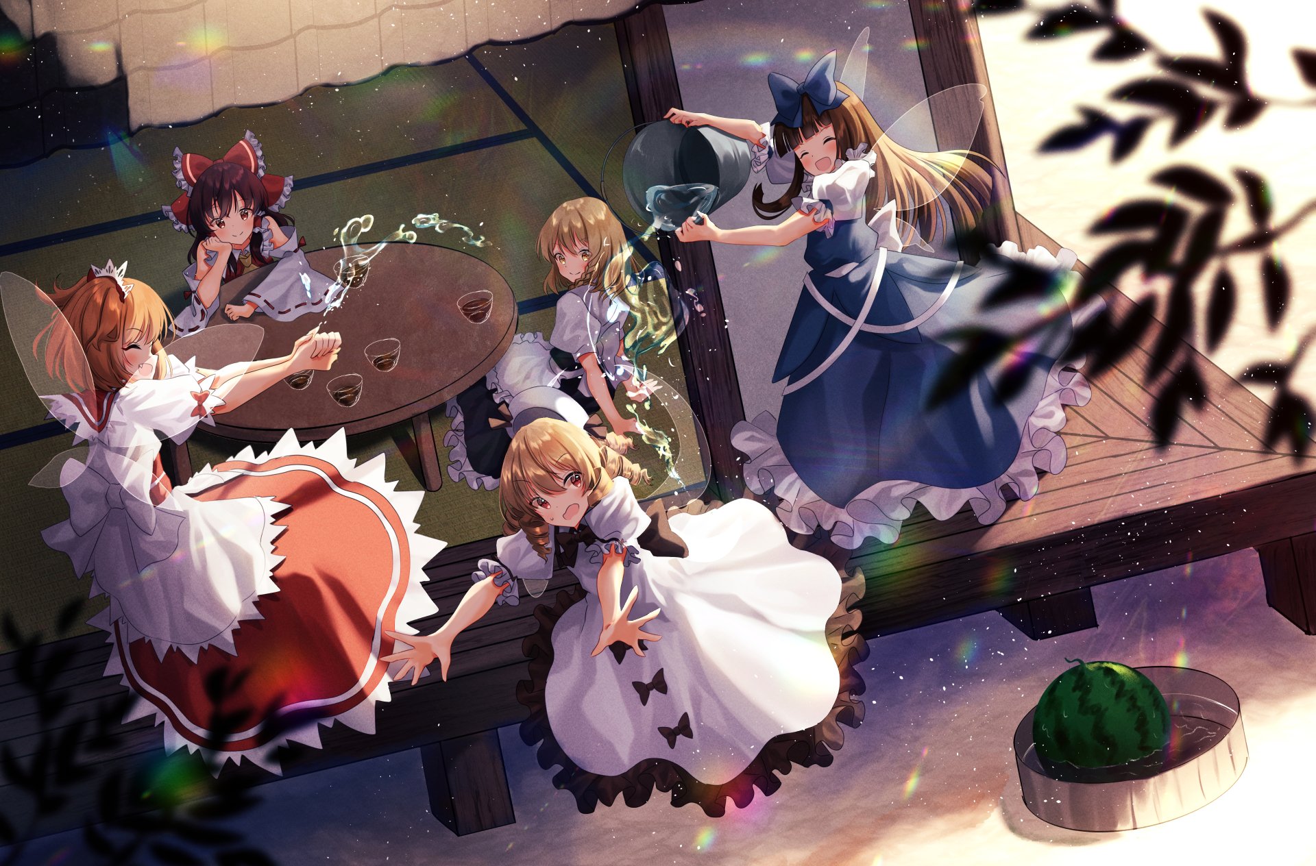 Download Sunny Milk Star Sapphire Luna Child Marisa Kirisame Reimu Hakurei Anime Touhou 4k Ultra HD Wallpaper by Netti