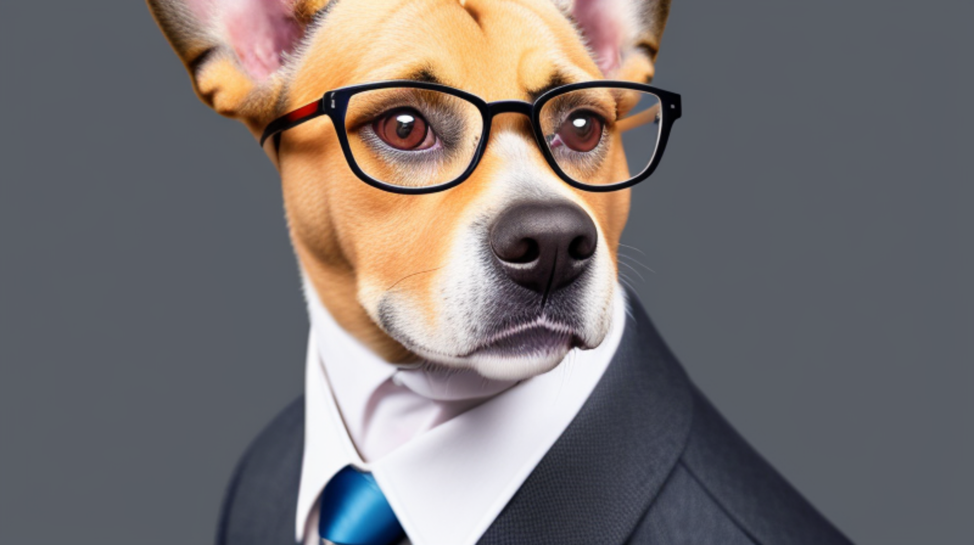 A handsom dog with glasses by Young.Z Hunk