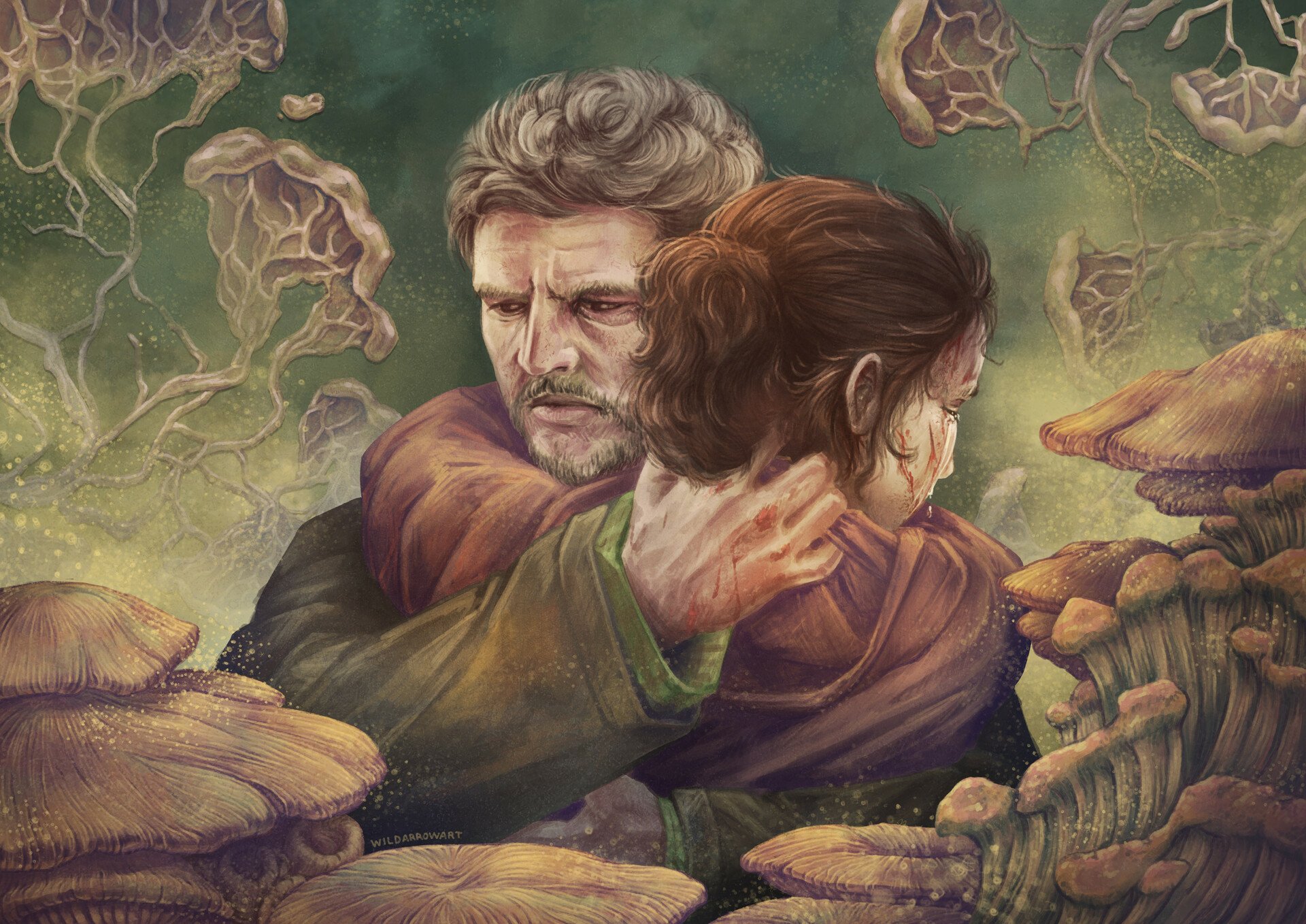Download Joel (The Last Of Us) Ellie (The Last Of Us) TV Show The Last Of Us HD Wallpaper by Alba Izquierdo