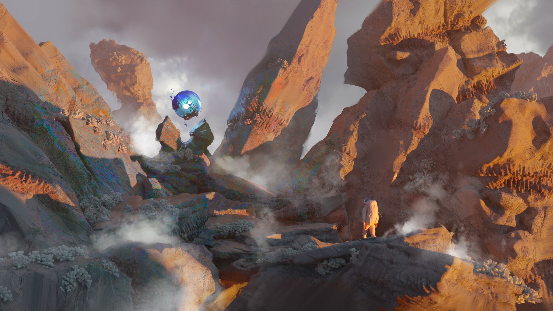 Download Sci Fi Astronaut HD Wallpaper by Dawid Jurek | 1920x1080 ...