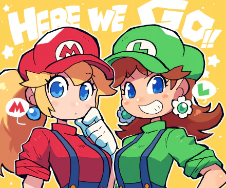  Princess Daisy &amp; Peach by Ganguri