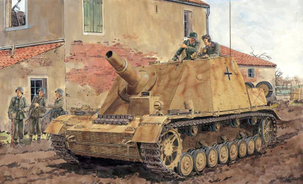 Self-propelled Artillery military vehicle HD Desktop Wallpaper | Background Image