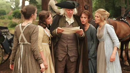 Rosamund Pike Keira Knightley Donald Sutherland movie Pride & Prejudice HD Desktop Wallpaper | Background Image