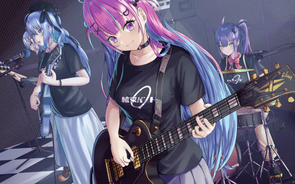 Minato Aqua Hoshimachi Suisei Amane Kanata Anime Virtual Youtuber HD Desktop Wallpaper | Background Image