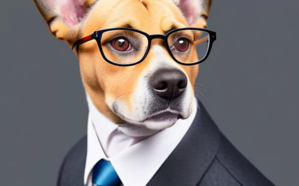  A handsom dog with glasses