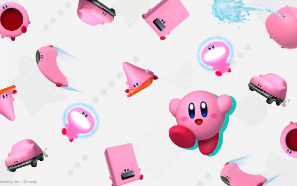video game Kirby and The Forgotten Land HD Desktop Wallpaper | Background Image