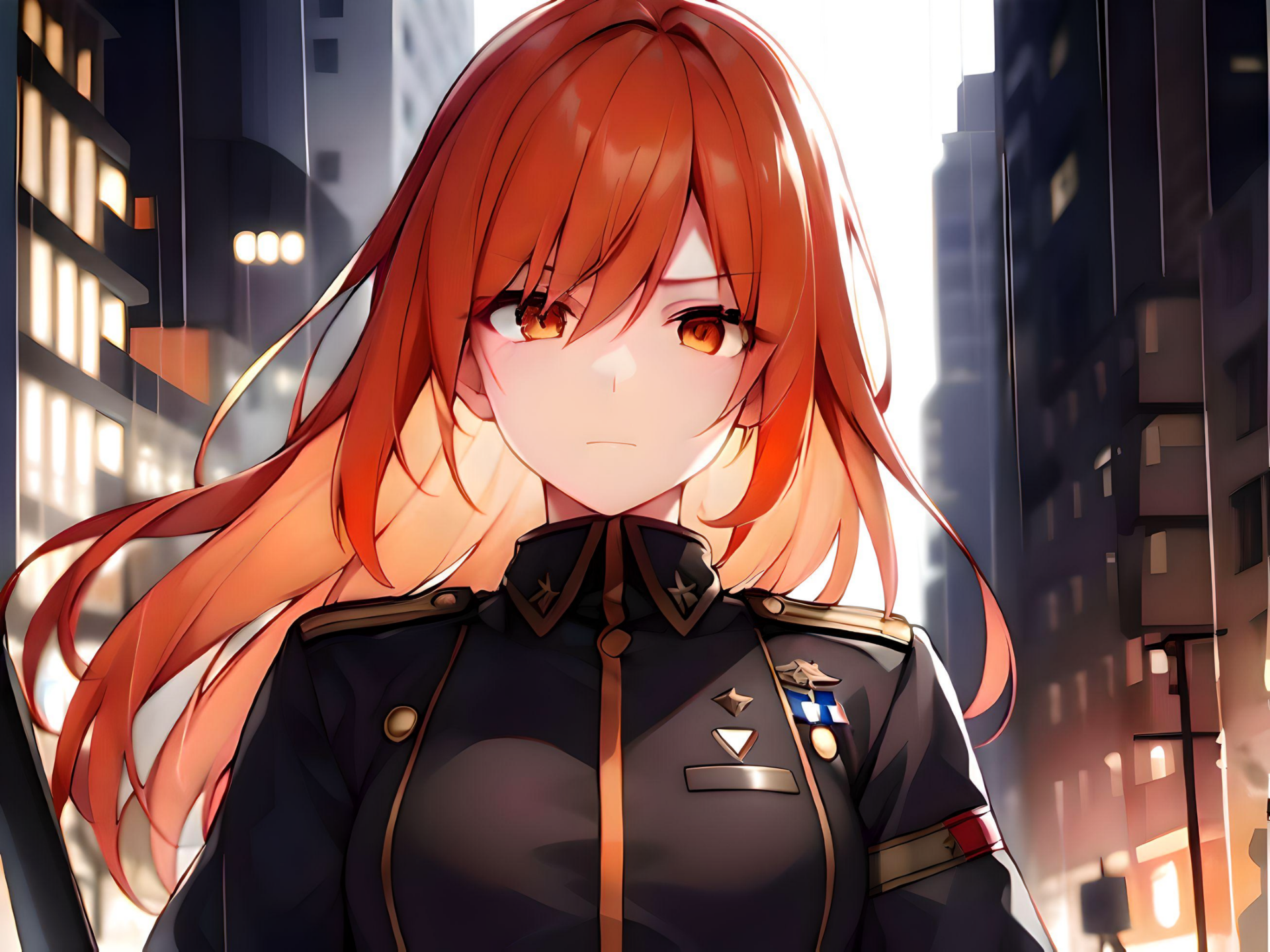 Girl in military uniform by CptGui