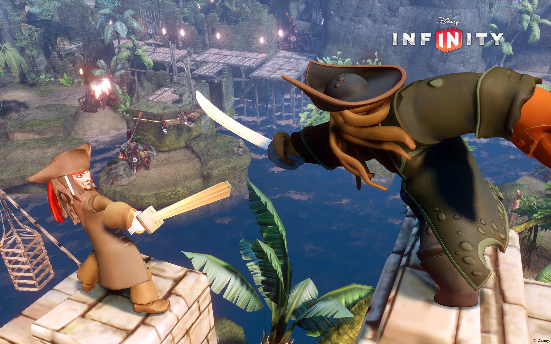 Download Davy Jones Jack Sparrow Video Game Disney Infinity HD Wallpaper