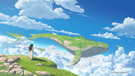 fantasy whale HD Desktop Wallpaper | Background Image