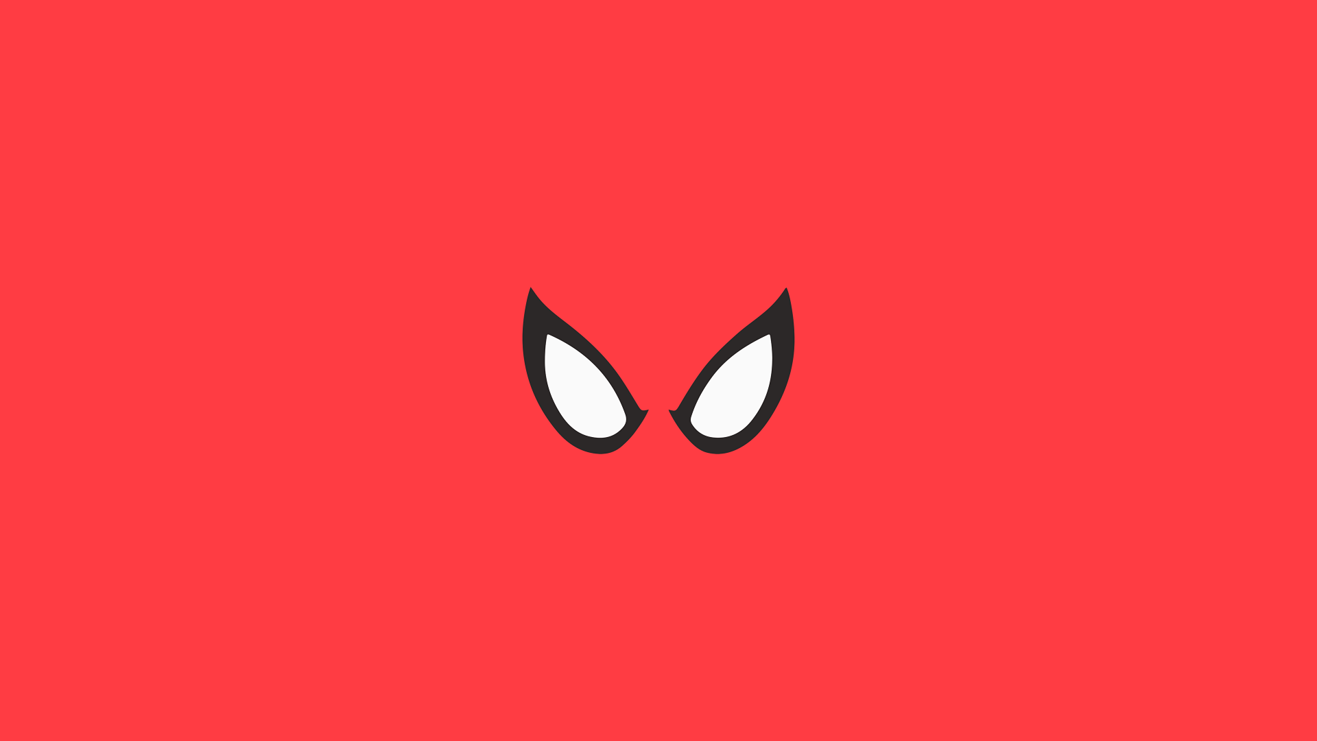 4K Ultra HD comic-style Spider-Man eyes on a red background, designed as a striking PC desktop wallpaper and background.